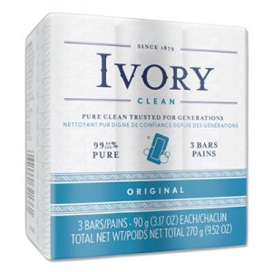 Ivory Individually Wrapped Bath Soap, Original Scent, 3.1 oz Bar, 72/Carton PGC12364 12364