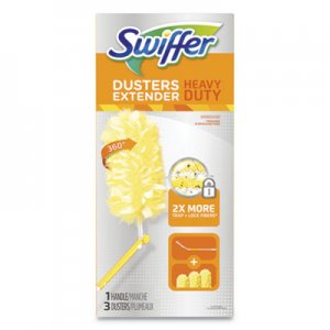 Swiffer Heavy Duty Dusters, Plastic Handle Extends to 3 ft, 1 Handle and 3 Dusters/Kit PGC82074 82074KT