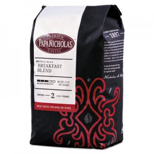 PapaNicholas Coffee Premium Coffee, Whole Bean, Breakfast Blend PCO32006 32006