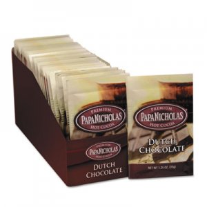 PapaNicholas Coffee Premium Hot Cocoa, Dutch Chocolate, 24/Carton PCO79224 79224