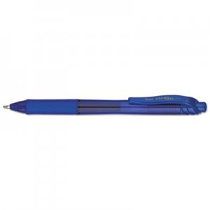Pentel EnerGel-X Retractable Gel Pen, 1 mm Metal Tip, Blue Ink, Translucent Blue Barrel, Dozen PENBL110C BL110C