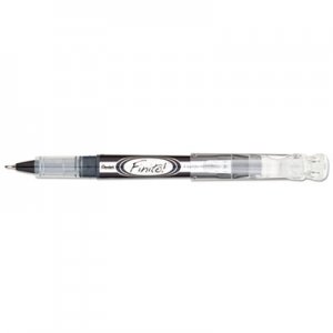 Pentel Finito! Stick Porous Point Pen, Extra-Fine 0.4mm, Black Ink, Black/Silver Barrel PENSD98A SD98A