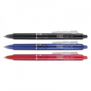 Pilot FriXion Clicker Erasable Retractable Gel Pen, 0.7 mm, Assorted Ink/Barrel, 3/Pack PIL31467 31467