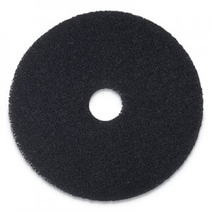 Boardwalk Stripping Floor Pads, 17" Diameter, Black, 5/Carton BWK4017BLA