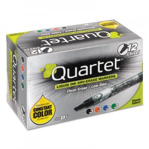 Quartet EnduraGlide Dry Erase Marker, Broad Chisel Tip, Assorted Colors, 12/Set QRT500118M 5001-18MA