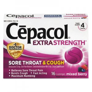 Cepacol Sore Throat and Cough Lozenges, Mixed Berry, 16 Lozenges RAC74016 63824-74016