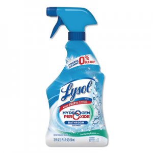 LYSOL Brand Bathroom Cleaner with Hydrogen Peroxide, Cool Spring Breeze, 22 oz Trigger Spray Bottle RAC85668 19200-85668