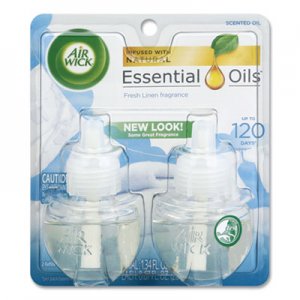 Air Wick Scented Oil Twin Refill, Fresh Linen, 0.67 oz, 2/Pack, 6/Carton RAC82291 62338-82291