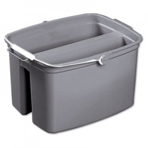 Rubbermaid Commercial Double Utility Pail, 17qt, Gray RCP2617GRA FG261700GRAY