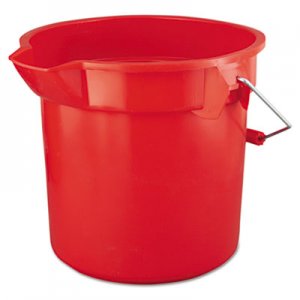 Rubbermaid Commercial BRUTE Round Utility Pail, 14qt, Red RCP2614RED FG261400RED