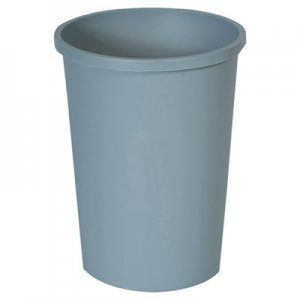 Rubbermaid Commercial Untouchable Waste Container, Round, Plastic, 11 gal, Gray RCP2947GRA FG294700GRAY