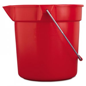 Rubbermaid Commercial BRUTE Round Utility Pail, 10qt, Red RCP2963RED FG296300RED