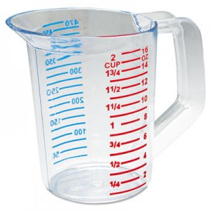 Rubbermaid Commercial Bouncer Measuring Cup, 16oz, Clear RCP3215CLE FG321500CLR