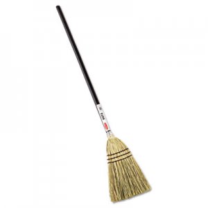 Rubbermaid Commercial Lobby Corn-Fill Broom, 28" Handle, 38" Overall Length, Brown RCP6373BRO FG637300BRN