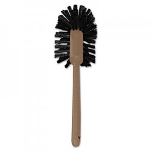 Rubbermaid Commercial Commercial-Grade Toilet Bowl Brush, 17" Long, Plastic Handle, Brown RCP6320 FG632000BRN