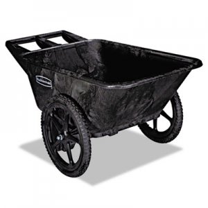 Rubbermaid Commercial Big Wheel Agriculture Cart, 300-lb Capacity, 32.75w x 58d x 28.25h, Black RCP5642BLA FG564200BLA