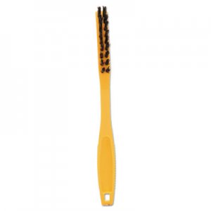 Rubbermaid Commercial Synthetic-Fill Tile and Grout Brush, 8 1/2" Long, Yellow Plastic Handle RCP9B56BLA FG9B5600BLA