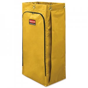 Rubbermaid Commercial Vinyl Cleaning Cart Bag, 34 gal, 17.5" x 33", Yellow RCP1966881 1966881