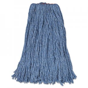 Rubbermaid Commercial Cotton/Synthetic Cut-End Blend Mop Head, 24 oz, 1" Band, Blue, 12/Carton RCPF51812BLU FGF51800BL00