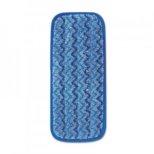 Rubbermaid Commercial Microfiber Wall/Stair Wet Mopping Pad, Blue, 13 3/4w x 5 1/2d x 1/2h RCPQ820BLU