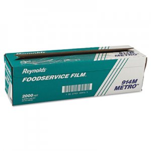 Reynolds Wrap Metro Light-Duty PVC Film Roll with Cutter Box, 18" x 2000 ft, Clear RFP914M 914M