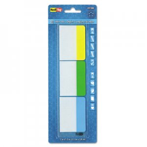 Redi-Tag Write-On Index Tabs, 1/5-Cut Tabs, Assorted Colors, 2" Wide, 30/Pack RTG31080 31080