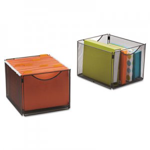 Safco Onyx Mesh Cube Bins, 12.5w x 14d x 10h, Black, 2/Pack SAF2173BL 2173BL