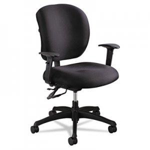 Safco Alday Intensive-Use Chair, Supports up to 500 lbs., Black Seat/Black Back, Black Base SAF3391BL 3391BL