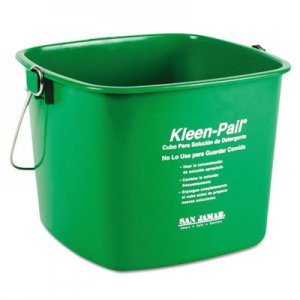 San Jamar Kleen-Pail, 6qt, Plastic, Green, 12/Carton SJMKP196GN KP196GN