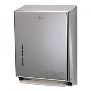 San Jamar C-Fold/Multifold Towel Dispenser, 11.38 x 4 x 14.75, Stainless Steel SJMT1900SS T1900SS