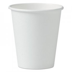 Dart Single-Sided Poly Paper Hot Cups, 6oz, White, 50/Pack, 20 Packs/Carton SCC376W 376W-2050