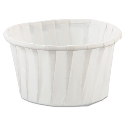 Dart Paper Portion Cups, 4oz, White, 250/Bag, 20 Bags/Carton SCC400 400-2050