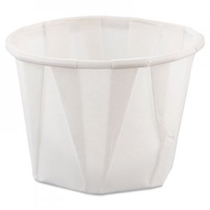 Dart Paper Portion Cups, 1oz, White, 250/Bag, 20 Bags/Carton SCC100 100-2050