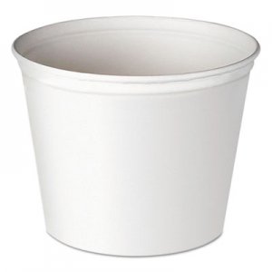 Dart Double Wrapped Paper Bucket, Unwaxed, 83oz, White, 100/Carton SCC5T1UU 5T1-N0195