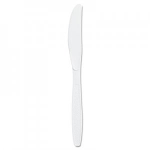 Dart Guildware Extra Heavyweight Plastic Knives, White, 100/Box SCCGBX6KW0007BX GBX6KW-0007