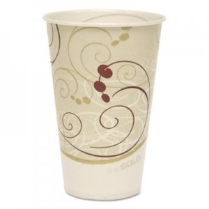 Dart Symphony Treated-Paper Cold Cups, 12oz, White/Beige/Red, 100/Bag, 20 Bags/Carton SCCR12NSYM R12N-J8000