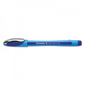 SchneiderA Slider Memo XB Stick Ballpoint Pen, 1.4 mm, Blue Ink, Blue Barrel, 10/Box RED150203 150203