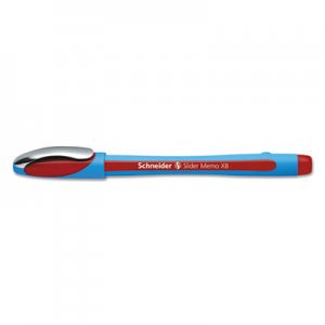 SchneiderA Slider Memo XB Stick Ballpoint Pen, 1.4 mm, Red Ink, Blue/Red Barrel, 10/Box RED150202 150202