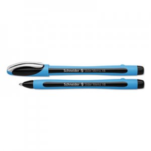 SchneiderA Slider Memo XB Stick Ballpoint Pen, 1.4 mm, Black Ink, Blue/Black Barrel, 10/Box RED150201 150201