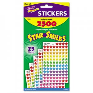 TREND Sticker Assortment Pack, Smiling Star, 2500 per Pack TEPT46917 T46917