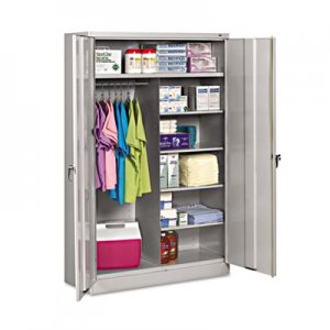 Tennsco Jumbo Combination Steel Storage Cabinet, 48w x 24d x 78h, Light Gray TNNJ2478SUCLGY J2478SUCLGY