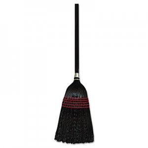 Boardwalk Flagged Tip Poly Bristle Janitor Brooms, 57-58-1/2", Natural/Black, 12/Carton BWK930BP