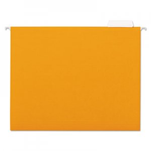 Universal Deluxe Bright Color Hanging File Folders, Letter Size, 1/5-Cut Tab, Orange, 25/Box UNV14122