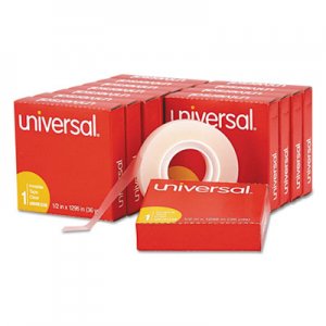 Universal Invisible Tape, 1" Core, 0.5" x 36 yds, Clear, 12/Pack UNV81236VP