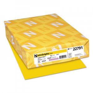 Astrobrights Color Cardstock, 65 lb, 8.5 x 11, Sunburst Yellow, 250/Pack WAU22791 22791
