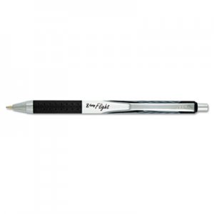 Zebra Z-Grip Flight Retractable Ballpoint Pen, 1.2mm, Black Ink, White Barrel, Dozen ZEB21910 21910