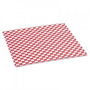 Bagcraft Grease-Resistant Paper Wraps and Liners, 12 x 12, Red Check, 1000/Box, 5 Boxes/Carton BGC057700 P057700