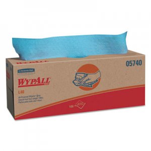 WypAll L40 Towels, POP-UP Box, Blue, 16 2/5 x 9 4/5, 100/Box, 9 Boxes/Carton KCC05740