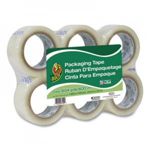 Duck Commercial Grade Packaging Tape, 3" Core, 1.88" x 109 yds, Clear, 6/Pack DUC240054 240054