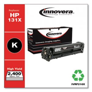 Innovera Remanufactured Black High-Yield Toner, Replacement for HP 131X (CF210X), 2,300 Page-Yield IVRF210X